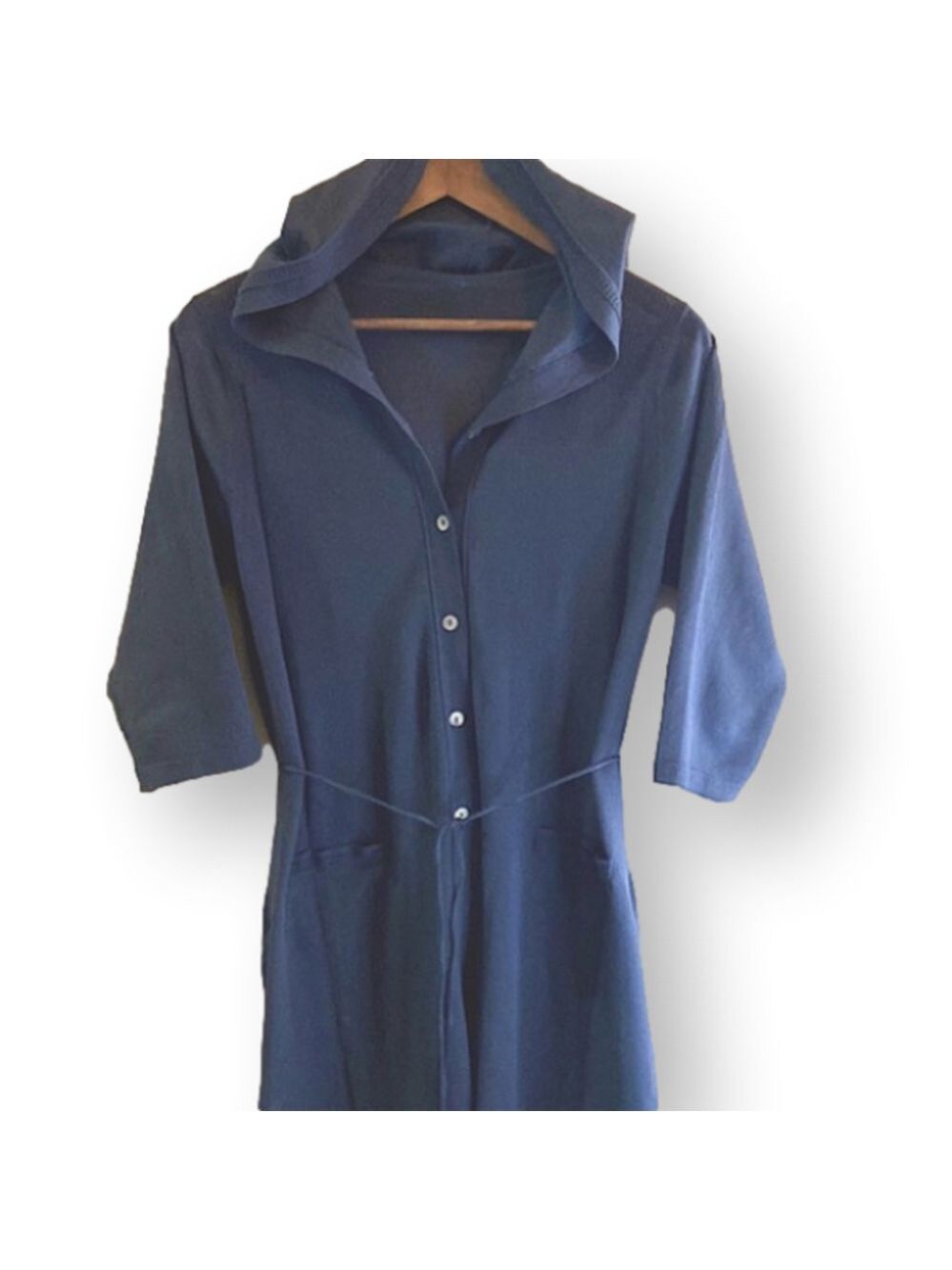 Caposhie| Long Hooded Cardigan Button Up.